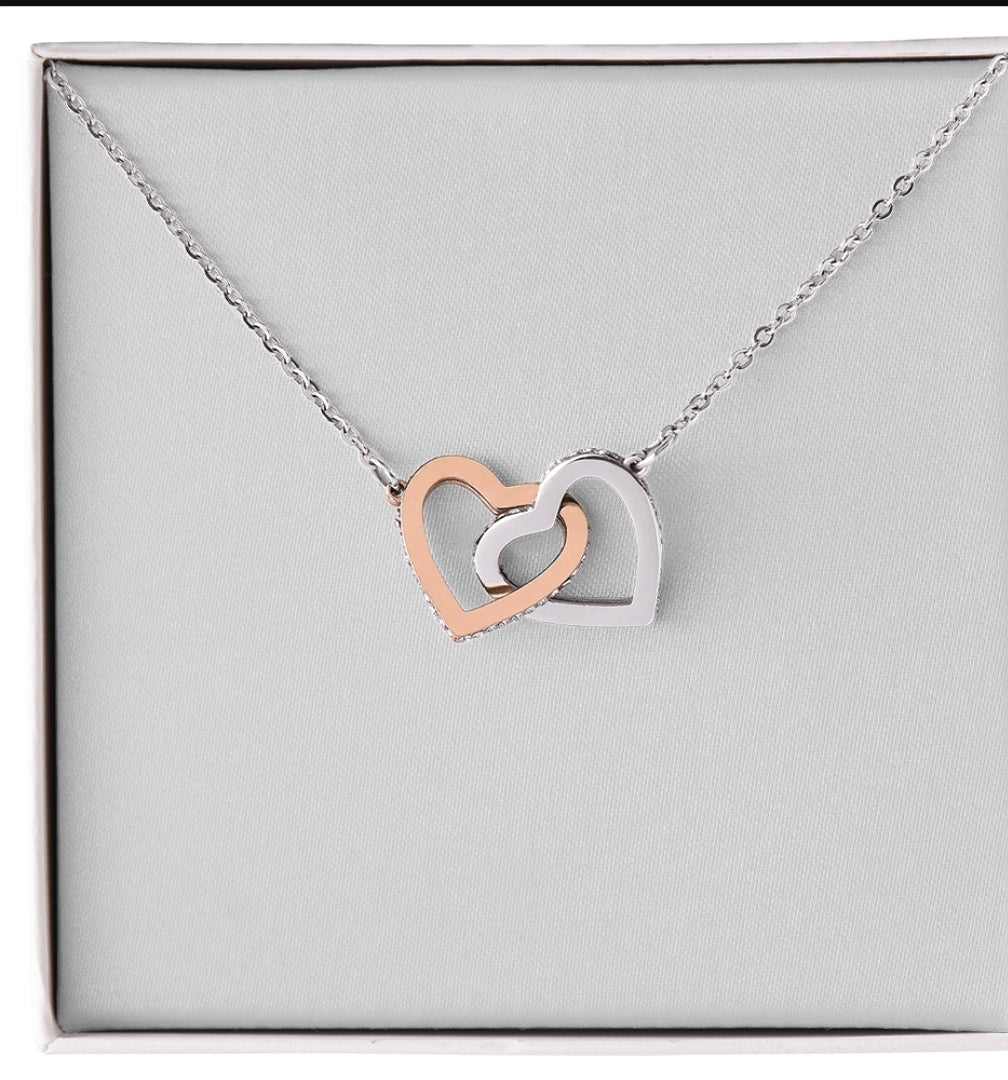 Interlocking Hearts Necklace | Customizable For Mom