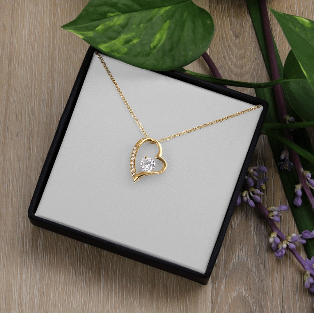 Forever Love Necklace - 14k white gold finish | Customizable