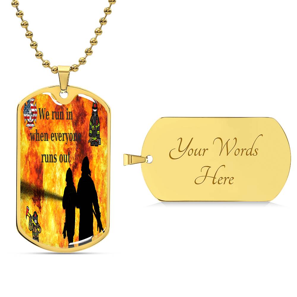 "Heroic Firefighter Commemorative Dog Chain - Honor the Bravery | Raydiant Hearts"