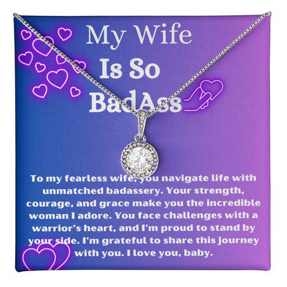 "Raydiant Hearts' Eternal Hope Necklace: Heartfelt Message Card for Your Beloved Wife"