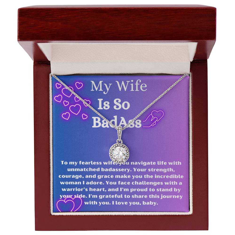 "Raydiant Hearts' Eternal Hope Necklace: Heartfelt Message Card for Your Beloved Wife"