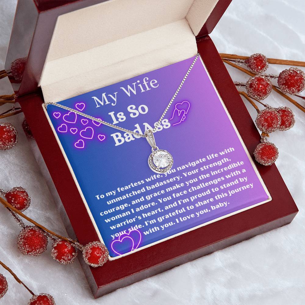 "Raydiant Hearts' Eternal Hope Necklace: Heartfelt Message Card for Your Beloved Wife"