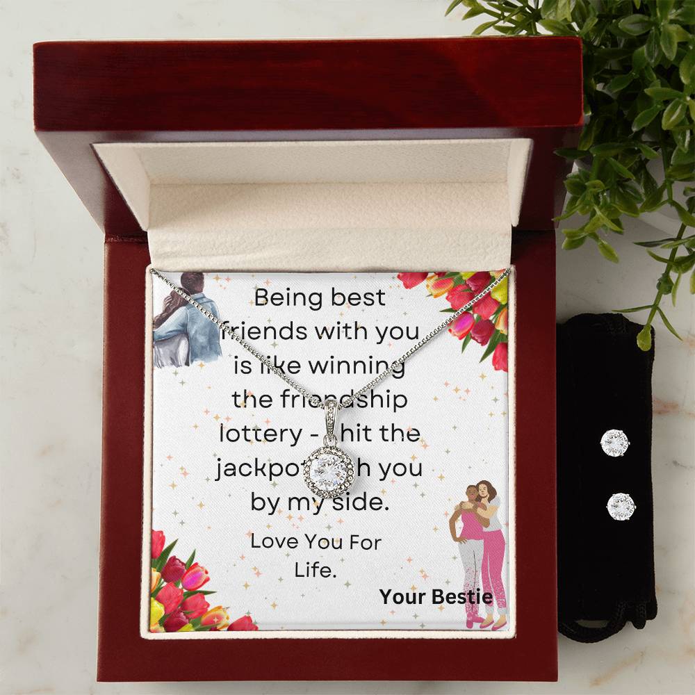 "Radiate Eternal Hope: Stunning Necklace and Earring Set for Every Occasion" | With Beautiful Message Card.