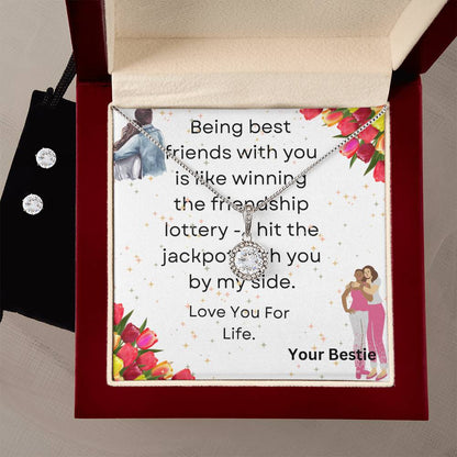 "Radiate Eternal Hope: Stunning Necklace and Earring Set for Every Occasion" | With Beautiful Message Card.