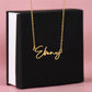 "Elegant Signature Name Necklace: Customizable, Perfect for Personalized Gifts." Customize with Any Name, Place, or Word of Your Choice"