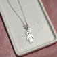 "Personalized Engraved Kids Charmed Necklace: Custom Child-Shaped Pendants with Names"