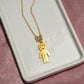 "Personalized Engraved Kids Charmed Necklace: Custom Child-Shaped Pendants with Names"