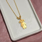 "Personalized Engraved Kids Charmed Necklace: Custom Child-Shaped Pendants with Names"